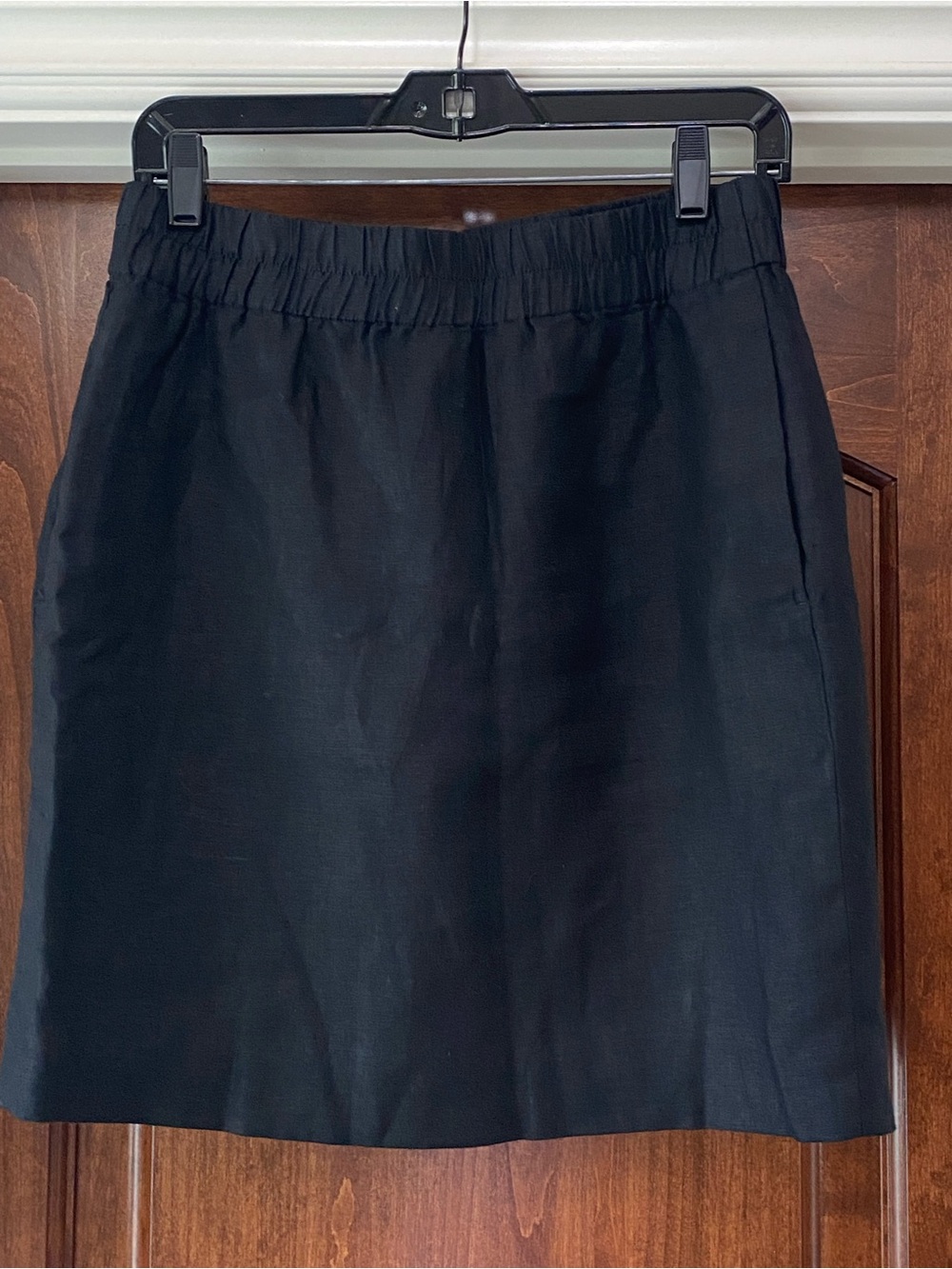 J. Crew Pull on linen skirt in black Sz S circa 2020